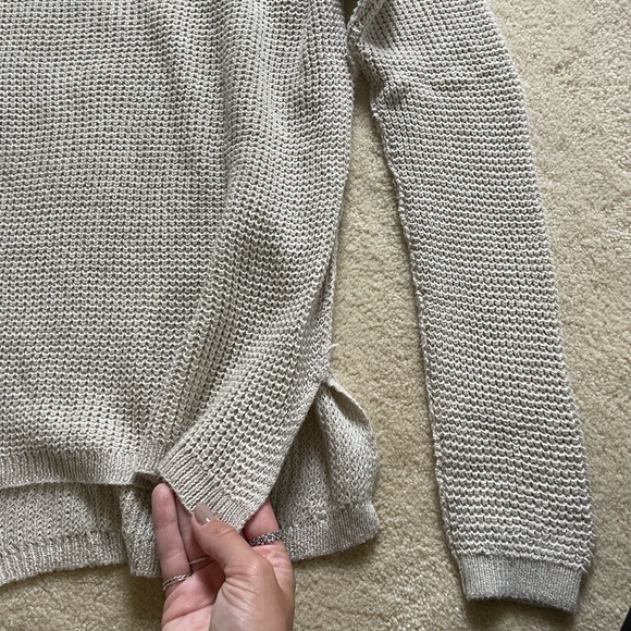 Cold Shoulder Cream Sweater - Picture 6 of 7